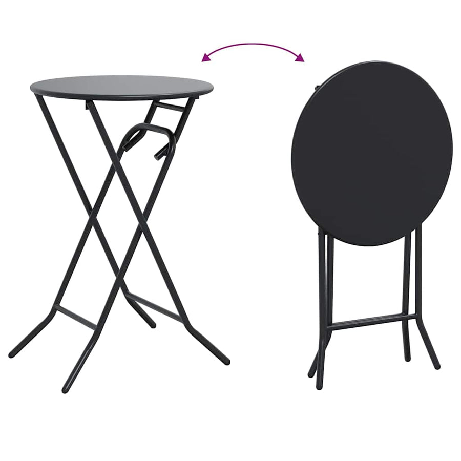 Tuinstafel Antraciet 50 x 50 x 72 cm Metaal