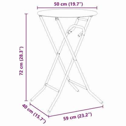 Tuinstafel Antraciet 50 x 50 x 72 cm Metaal