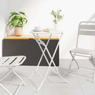 Garden Table White 50 x 50 x 72 cm Metal