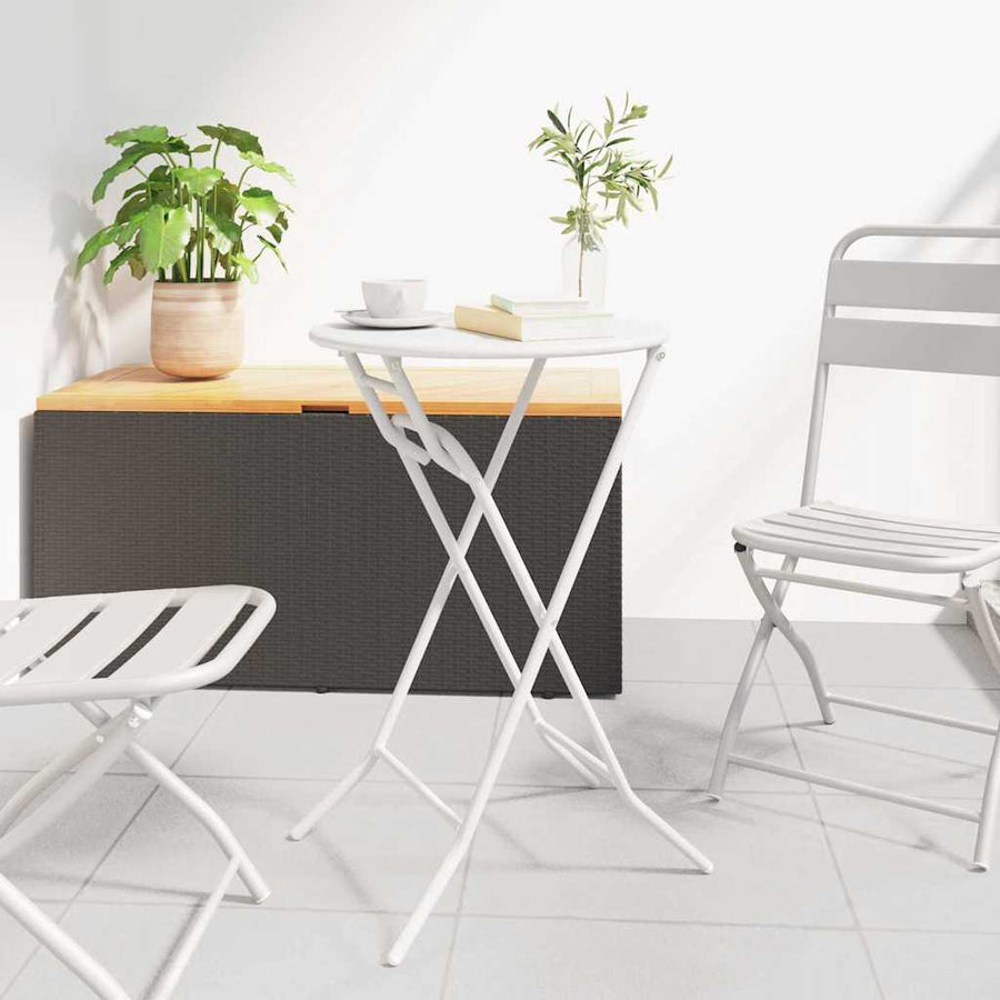 Tuinstafel Wit 50 x 50 x 72 cm Metaal