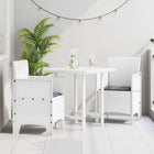 Garden chair with cushion 2 pcs White 53 x 49 x 85 cm Polypropylene