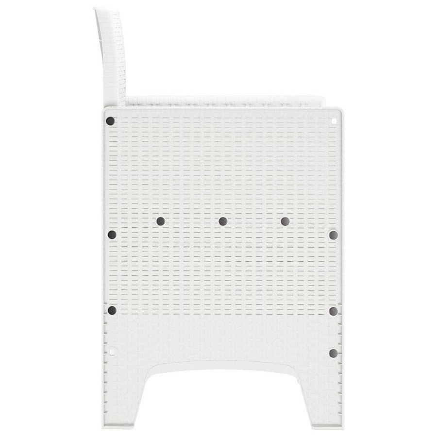 Tuinstoel met kussen 2 pcs Wit 53 x 49 x 85 cm Polypropyleen