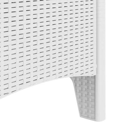 Tuinstoel met kussen 2 pcs Wit 53 x 49 x 85 cm Polypropyleen