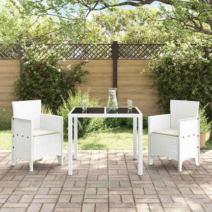 Tuinstoel met kussen 2 pcs Wit 53 x 49 x 85 cm Polypropyleen