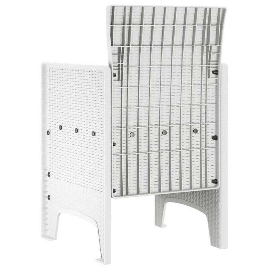 Tuinstoel met kussen 2 pcs Wit 53 x 49 x 85 cm Polypropyleen