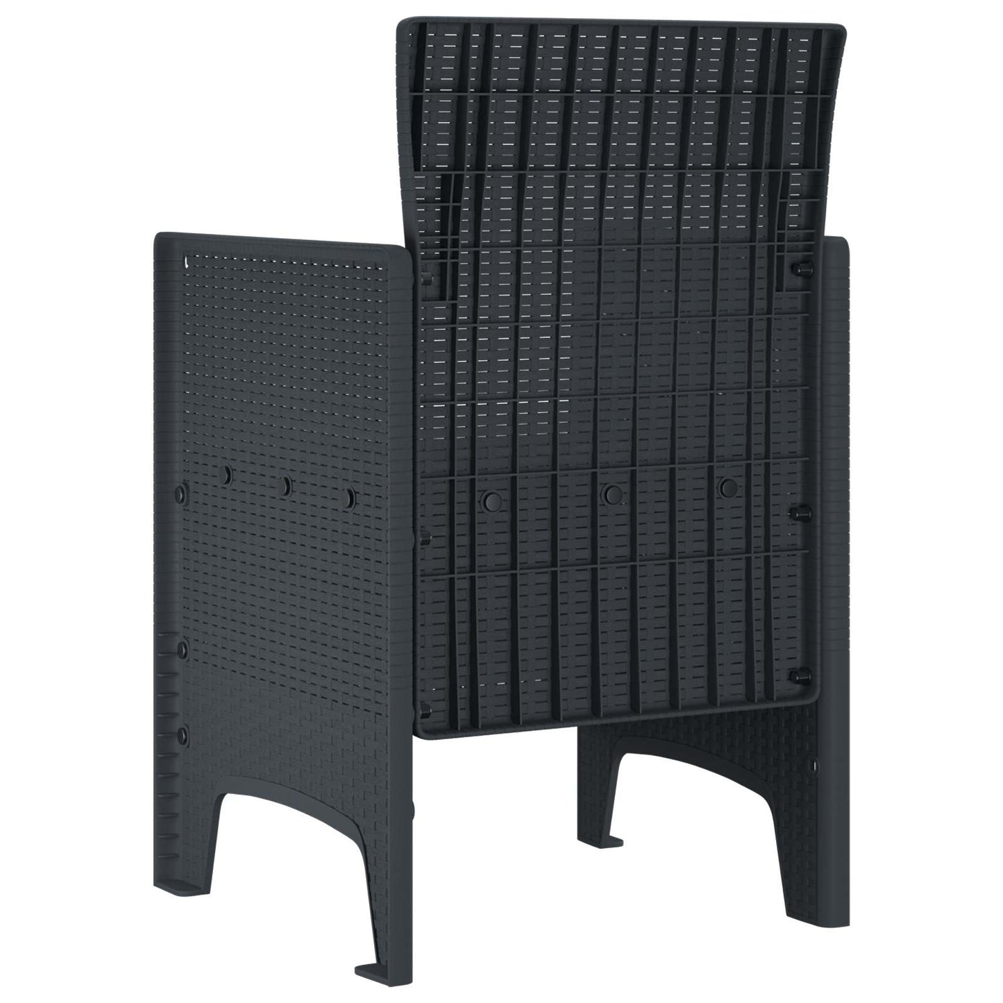 Tuinstoel 4 pcs Antraciet 53 x 49 x 85 cm Polypropyleen