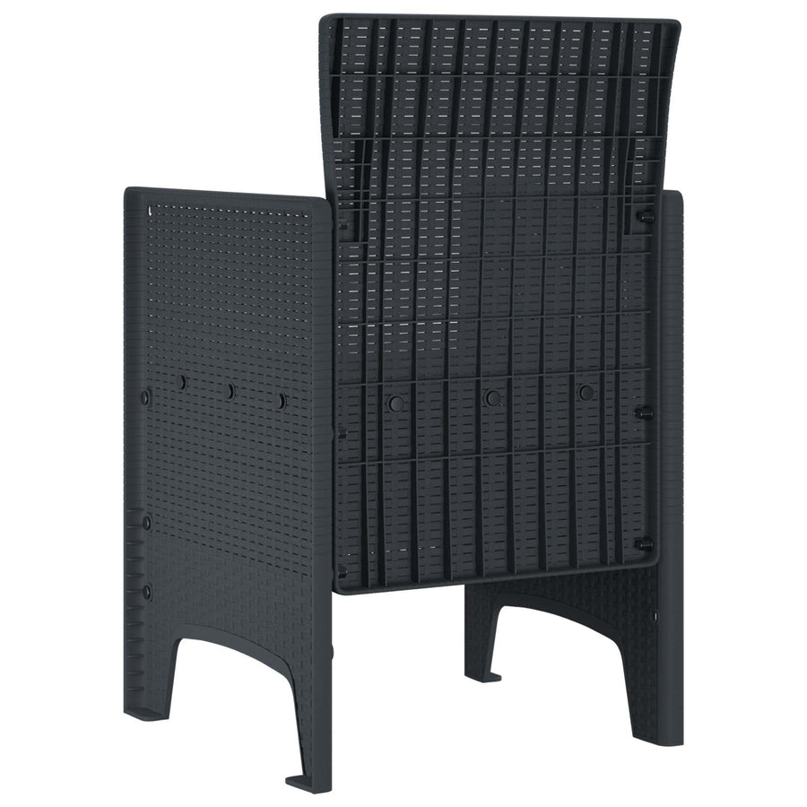 Tuinstoel 4 pcs Antraciet 53 x 49 x 85 cm Polypropyleen