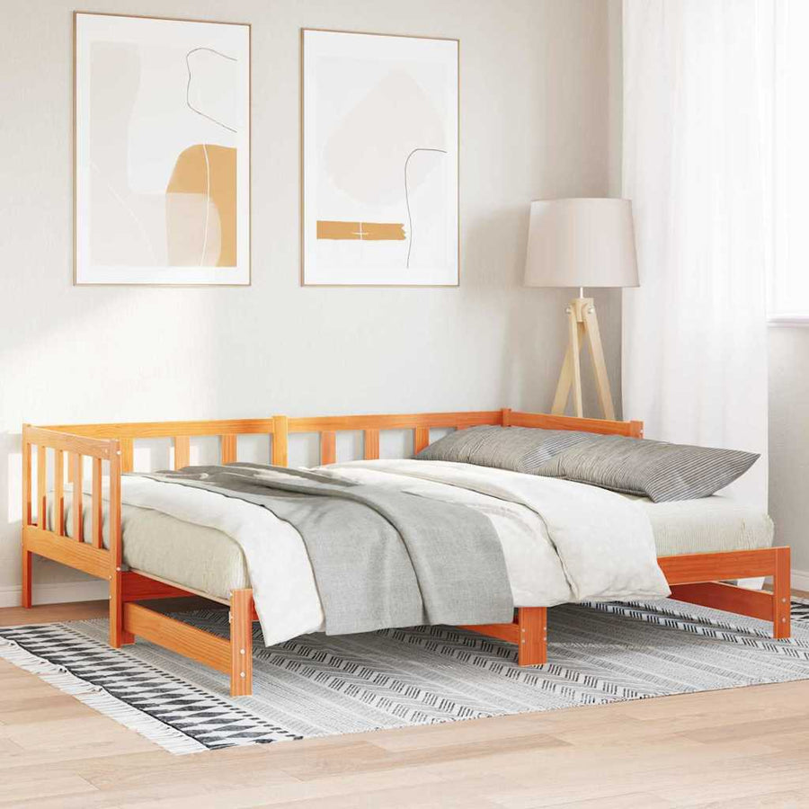 Dagbed met uittrekbed Wasbruin 203,5 x 184 x 66 cm