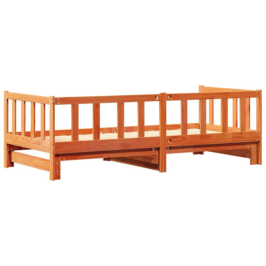 Uittrekbare Dagbed Wasbruin 203.5 x 164 x 66 cm