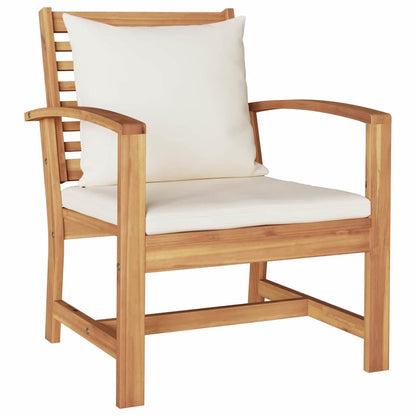 Tuin Sofa Set 4 pcs Naturel Massief teakhout