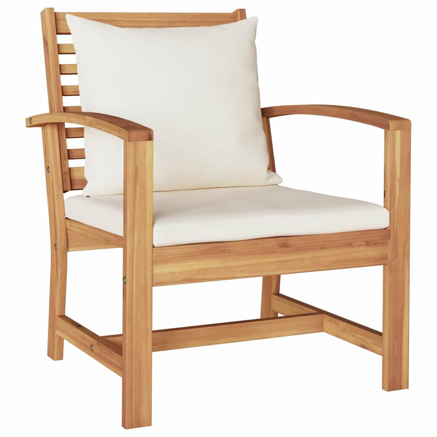 Tuin Sofa Set 4 pcs Naturel Massief teakhout