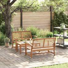 Tuin Sofa Set 3 pcs Naturel Massief teakhout