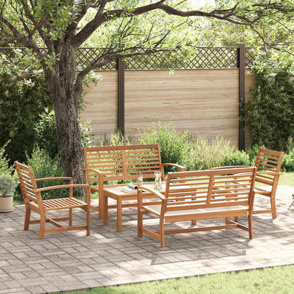 Tuin Sofa Set 5 pcs Naturel Massief teakhout