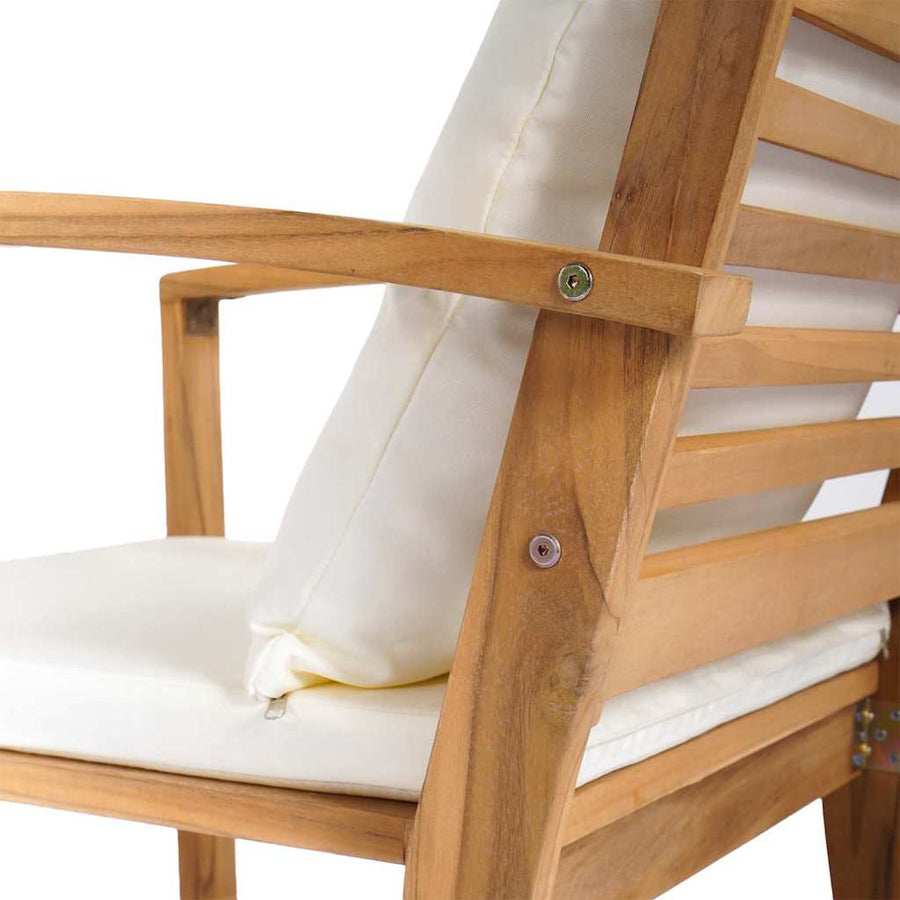 Tuin Sofa Set 5 pcs Naturel Massief teakhout