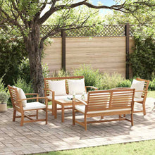 Tuin Sofa Set 5 pcs Naturel Massief teakhout