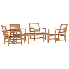 Tuin Sofa Set 5 pcs Naturel Massief teakhout