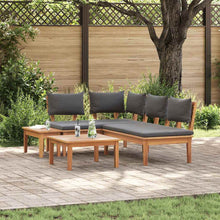 Tuinbankset 4 pcs Bruin en donkergrijs en bruin Medium Compact