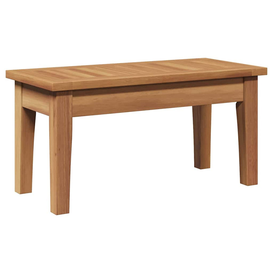 Tuinbankset 4 pcs Bruin en Crème 2-zits Medium Hout en Stof