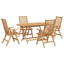Tuin eettafelset 5 pcs Bruin Massief Teakhout