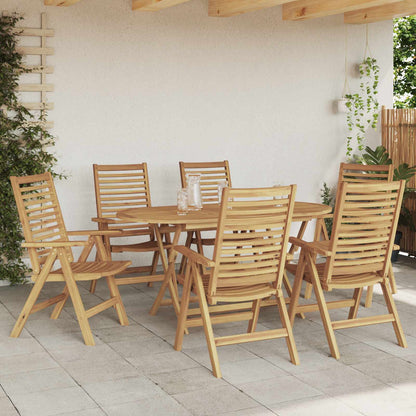 Tuin eettafelset 7 pcs Bruin Massief Teakhout