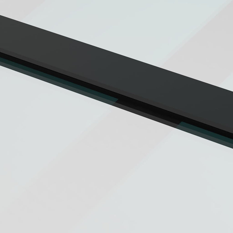 Schuifdeur met beslagset 90x205 cm ESG glas zwart