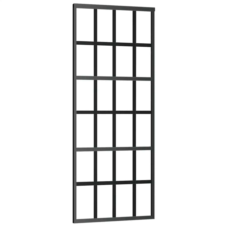 Schuifdeur met beslagset 76x205 cm ESG glas zwart