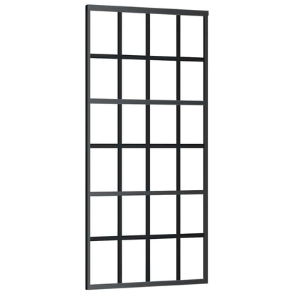 Schuifdeur met beslagset 90x205 cm ESG glas zwart