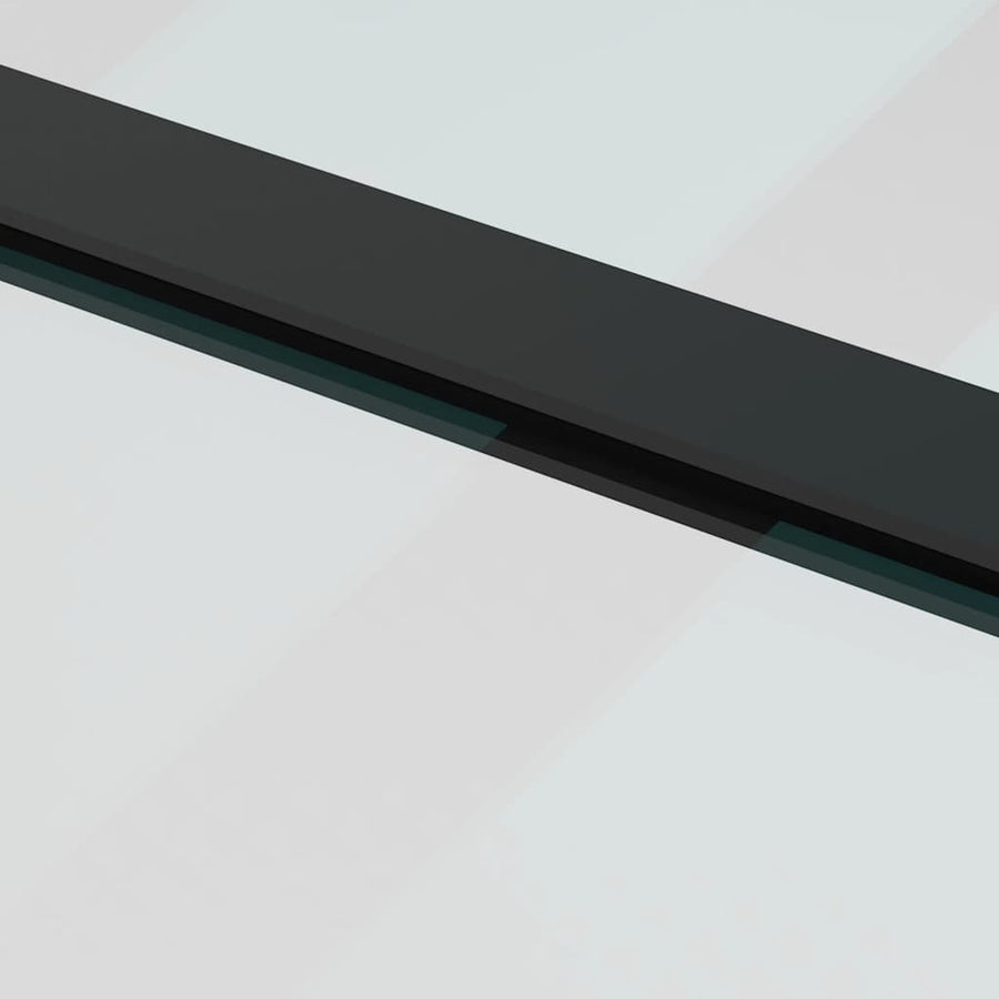 Schuifdeur met beslagset 90x205 cm ESG glas zwart