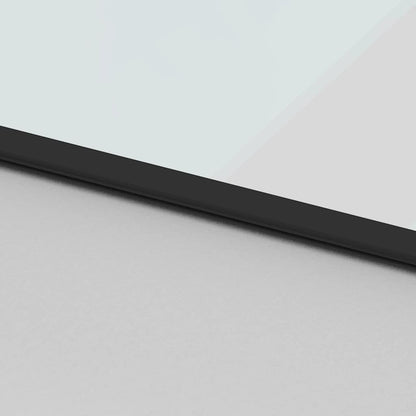 Schuifdeur met beslagset 90x205 cm gehard glas zwart