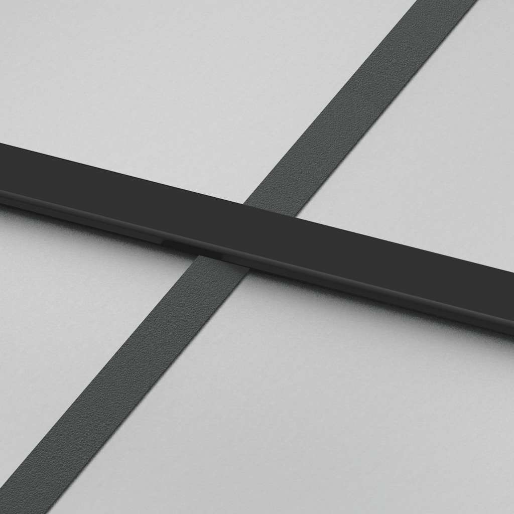 Schuifdeur met beslagset 90x205 cm gehard glas zwart