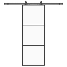Schuifdeur met beslagset 76x205 cm ESG glas zwart