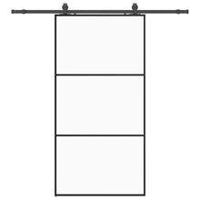 Schuifdeur met beslagset 102x205 cm ESG glas zwart