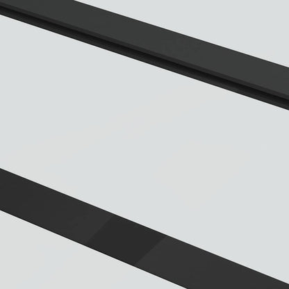 Schuifdeur met beslagset 76x205 cm ESG glas zwart