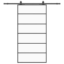 Schuifdeur met beslagset 102x205 cm ESG glas zwart