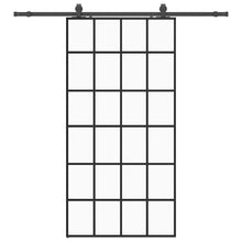 Schuifdeur met beslagset 102x205 cm ESG glas zwart