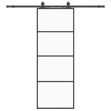 Schuifdeur met beslagset 76x205 cm ESG glas zwart