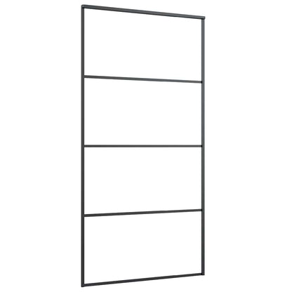 Schuifdeur met beslagset 102,5x205 cm ESG glas zwart