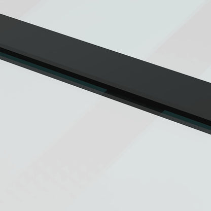 Schuifdeur met beslagset 102,5x205 cm ESG glas zwart