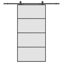 Schuifdeur met beslagset 102,5x205 cm ESG glas zwart