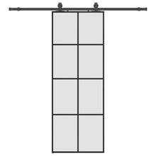 Schuifdeur met beslagset 76x205 cm ESG glas zwart