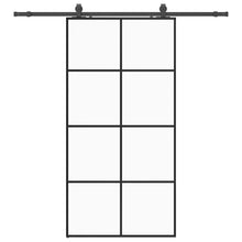 Schuifdeur met beslagset 102,5x205 cm ESG glas zwart