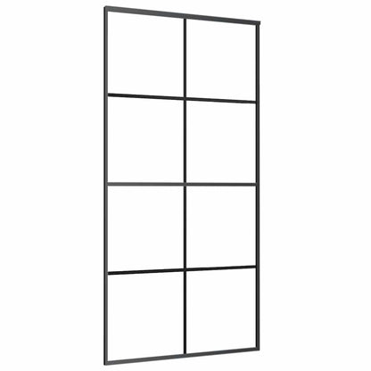 Schuifdeur met beslagset 102,5x205 cm ESG glas zwart