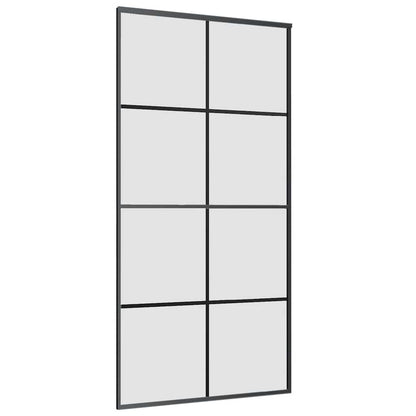 Schuifdeur met beslagset 102,5x205 cm ESG glas zwart