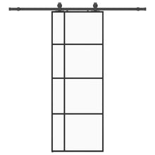 Schuifdeur met beslagset 76x205 cm ESG glas zwart