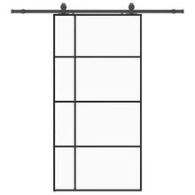 Schuifdeur met beslagset 102,5x205 cm ESG glas zwart