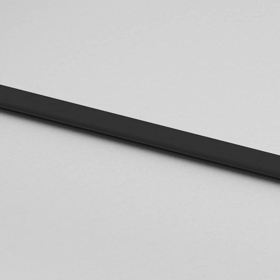 Schuifdeur met beslagset 76x205 cm gehard glas zwart