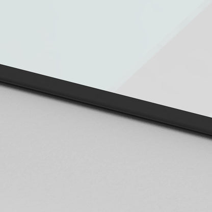 Schuifdeur met beslagset 76x205 cm gehard glas zwart