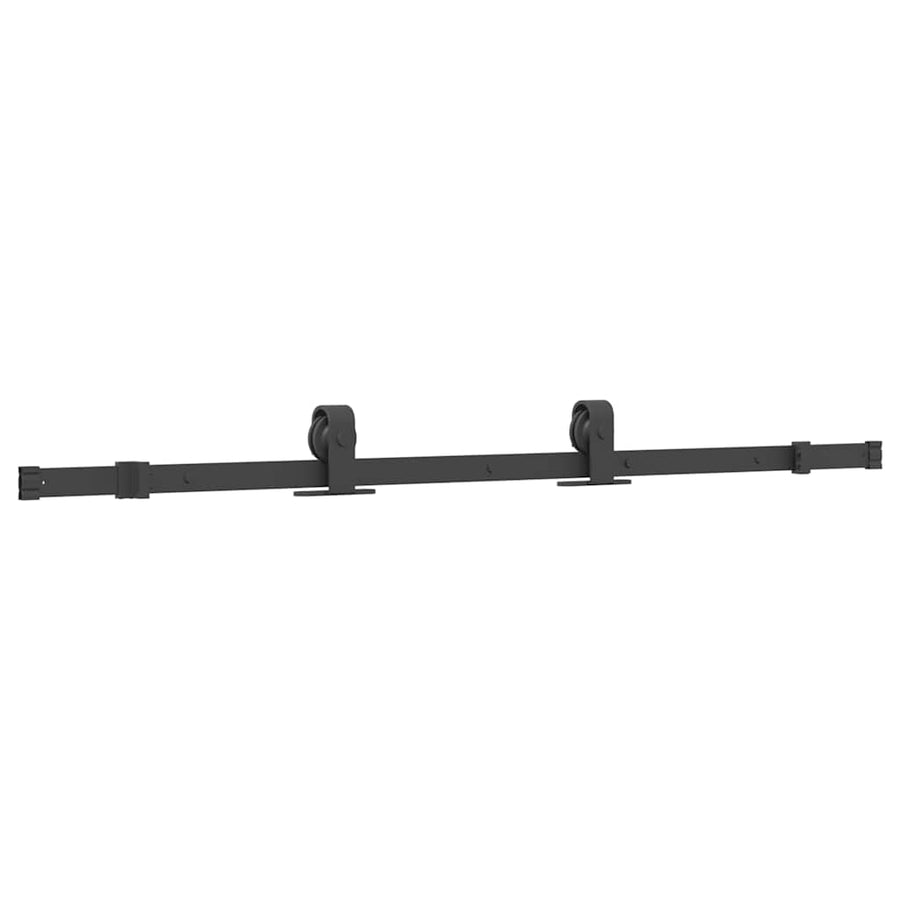 Schuifdeur met beslagset 76x205 cm ESG glas zwart