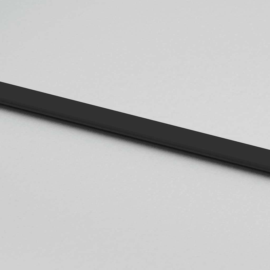 Schuifdeur met beslagset 76x205 cm gehard glas zwart