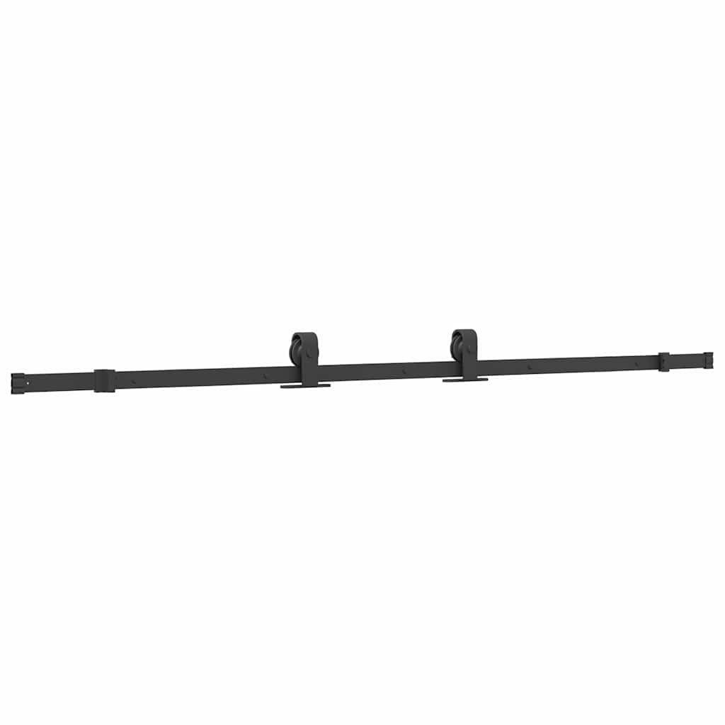 Schuifdeur met beslagset 76x205 cm ESG glas zwart